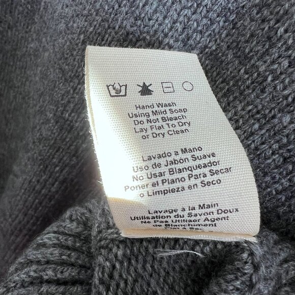 NWT UGG Poncho Sweater Jacey Wool Blend Cowl Turtleneck Gray One Size - Picture 10 of 10